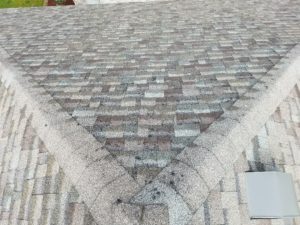 Hail damaged shingle roofing