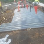 Sheet metal laid inside of a roof