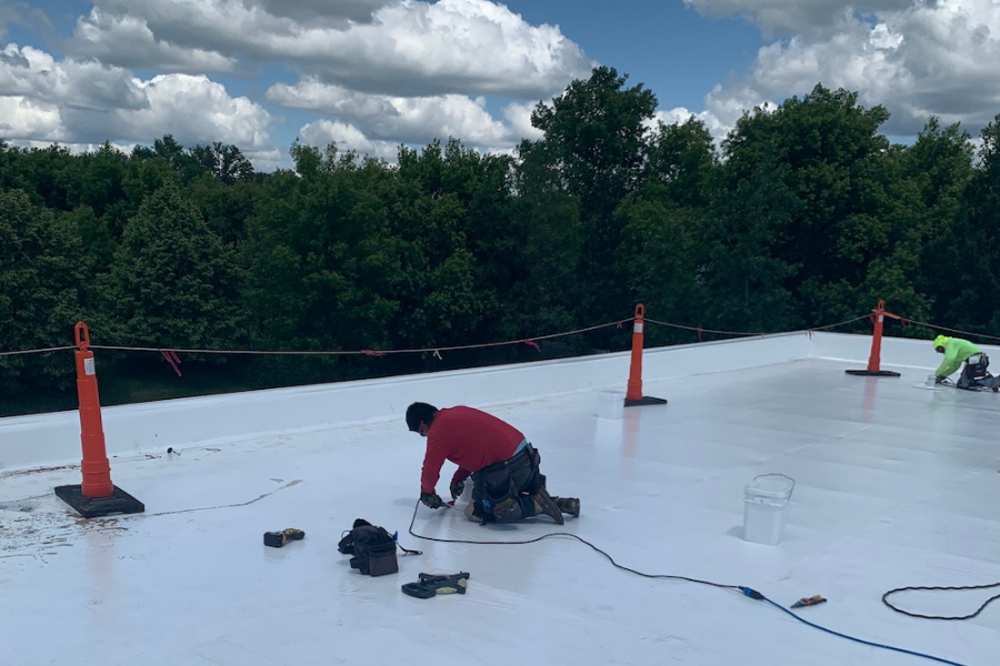 spring roofing project