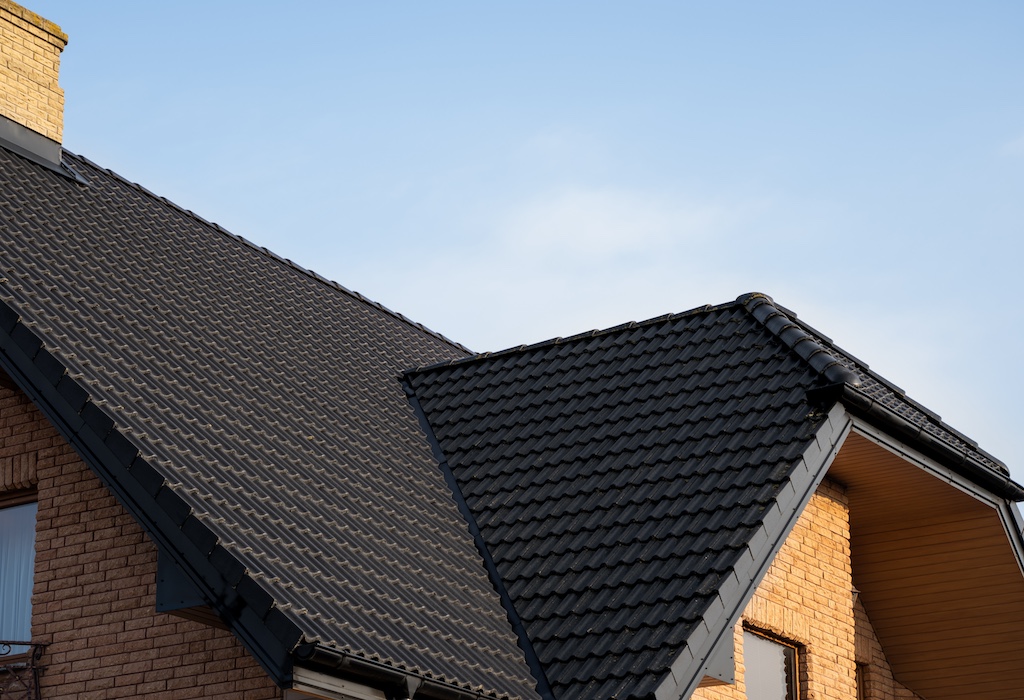 Metal roof shingles over Minnesota home.